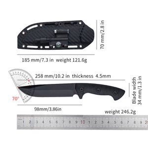 Ngoài Trời Chiến Thuật Cố Định Lưỡi Dao Với Bowe Dao Kit Thẳng Lưỡi Thép G10 Xử Lý Còi La Bàn Đèn Pin - Product Image 6