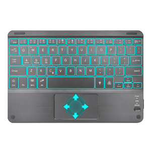 Teclado inalámbrico retroiluminado RGB de 7 colores con panel táctil para iPad Samsung Smart Tablet Mini teclados portátiles USB tipo C 78 teclas - Product Image 1
