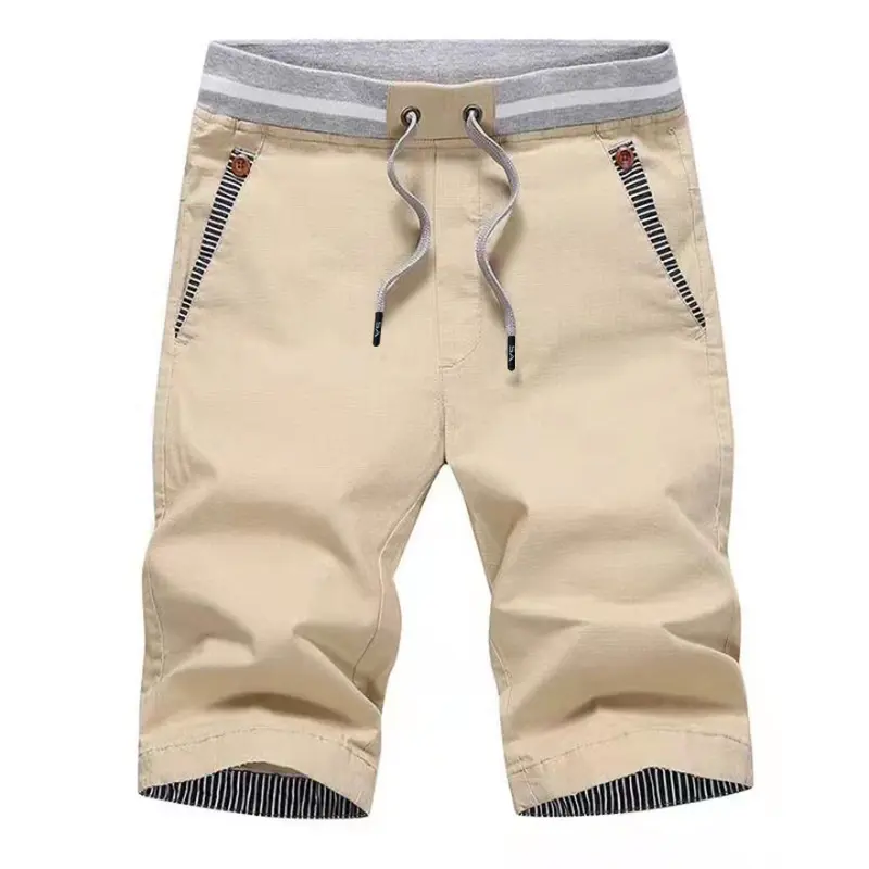 ग्रीष्मकालीन कैजुअल पुरुषों की शॉर्ट्स लुभावनी सूती/लिनन आधा शॉर्ट्स पुरुषों के ड्रॉस्ट्रिंग पैंट