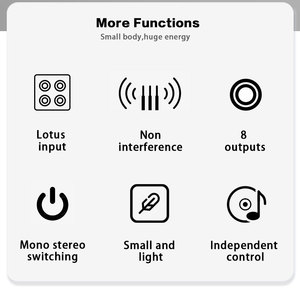 GPUB PH-4 <strong>Headphone</strong> Amplifier 4 Channel for 3.5mm and 6.5mm Jack Stereo <strong>Output</strong> Smartphone Computer Connecting - Product Image 3