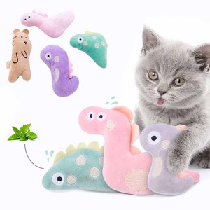 Juguete de gato de hierba gatera Natural con forma de Animal de estilo Multicolor, juguete de peluche para masticar gatito con hierba gatera orgánica - Product Image 1