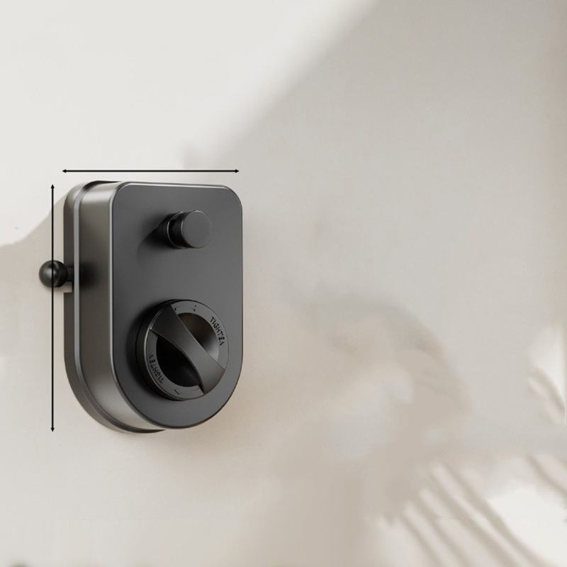 Corde à linge télescopique noire avec barre de suspension - 42m tendue