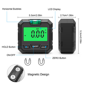 电子水平仪盒磁性底座测量工具360度迷你数字量角器测斜仪 - Product Image 3