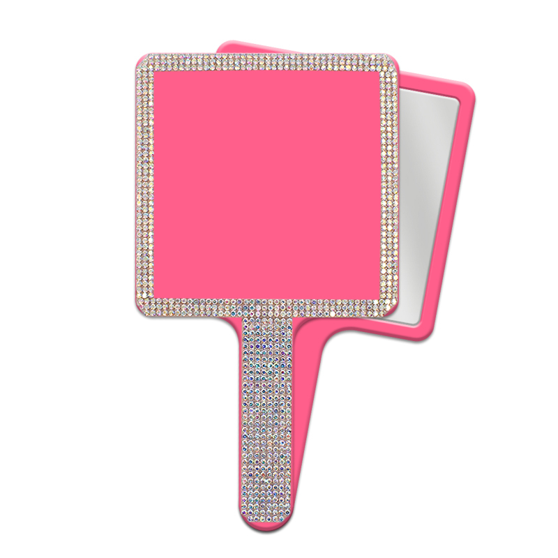 Espejo cuadrado rojo rosa