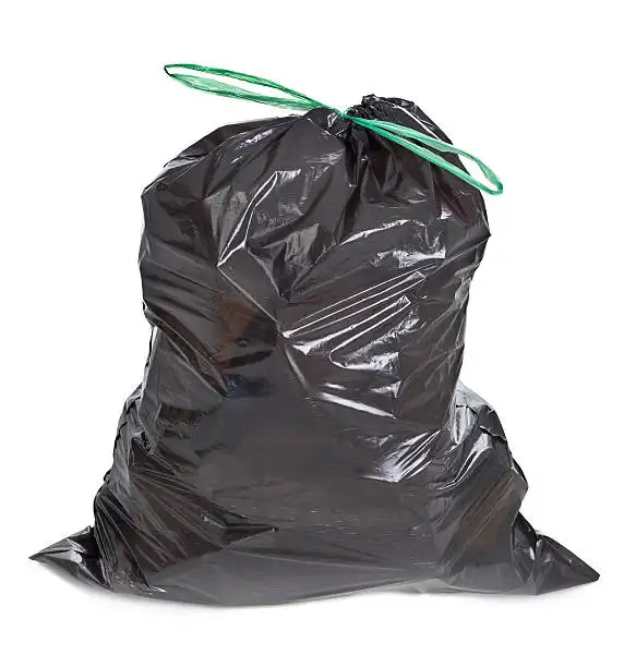 Прочные пластиковые мешки для мусора на завязках на рулоне, бытовые мешки на завязках