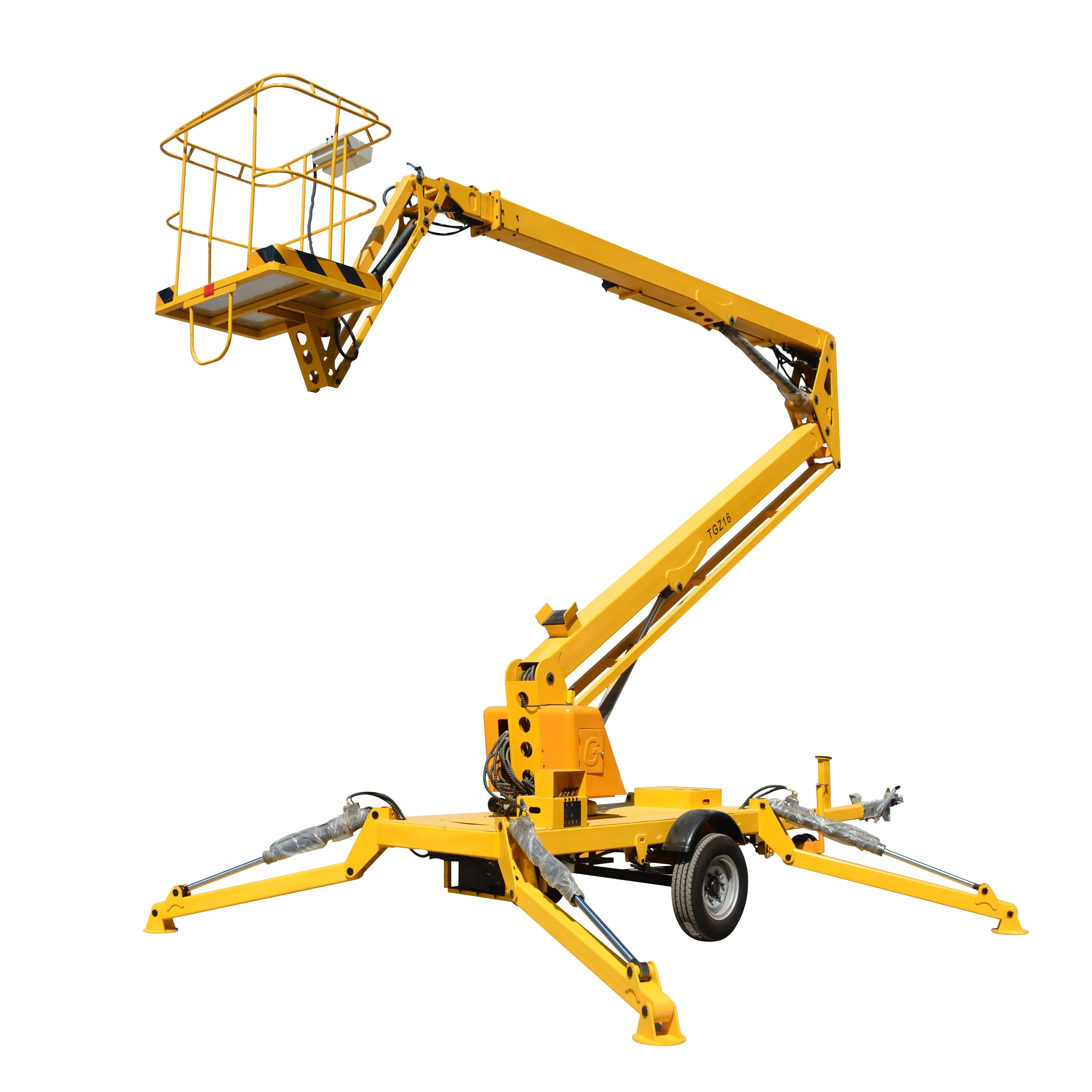 Platform rotasyon boom lift 12m adam kaldırma vinç bom arkasında kiraz toplayıcı satılık