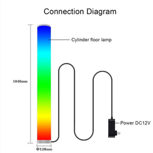 DIY RGB renk değiştiren Led ışık 9w oturma odası için uzaktan ve dokunmatik kumanda ile süper parlak ayakta lamba okuma zemin lambası - Product Image 6