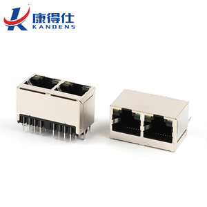 Adattatore connettore Jack RJ45 2 porte 16 pin cavo di rete Ethernet RJ45 adattatore connettore Splitter femmina - Product Image 2