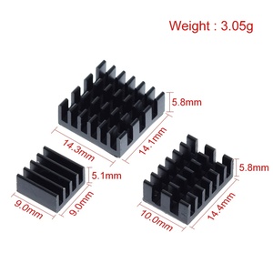 For <strong>Raspberry</strong> <strong>Pi</strong> 4 Heat Sink 3pcs <strong>Raspberry</strong> <strong>Pi</strong> 4B Aluminum Heatsink Radiator Cooling Kit Cooler for <strong>Raspberry</strong> <strong>Pi</strong> 4 Model B - Product Image 2
