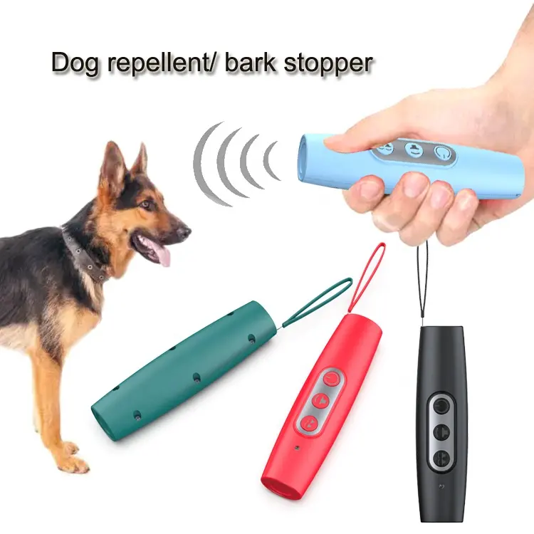 Dispositivos recargables de control de ladridos de perros Repelente ultrasónico portátil antiladridos para perros con indicador LED