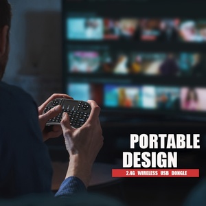 2,4G retroiluminado Air Mouse Multi Idioma remoto I8 Mini teclado inalámbrico con panel táctil para Android TV Box PC - Product Image 4