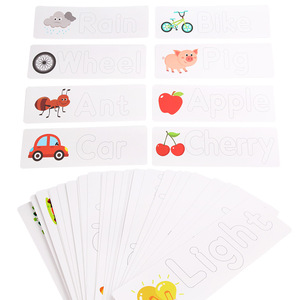 Montessori in legno 26 alfabeti corrispondenti carte Flash lettere di apprendimento educativo leggere la pratica dell'incantesimo giocattoli Puzzle per bambini ragazzi - Product Image 3