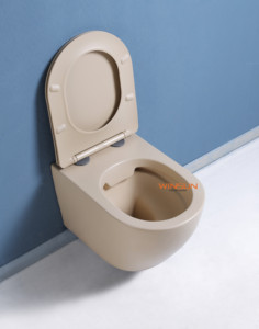 Cor dourada parede montada pendurado vaso sanitário banheiro cerâmico escovado ouro higiênico <span class=keywords><strong>wc</strong></span>
