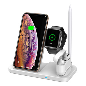 แท่นชาร์จเร็วแบบ4 in 1แท่นชาร์จโทรศัพท์ไร้สายแบบแม่เหล็กสำหรับอุปกรณ์ Apple โทรศัพท์มือถือและนาฬิกา5A กระแสไฟขาออก - Product Image 1