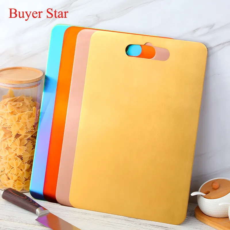 Wholesale custom Stainless steel Color Favor Vegetable Chopping Cutting Board for Kitchen Cheese