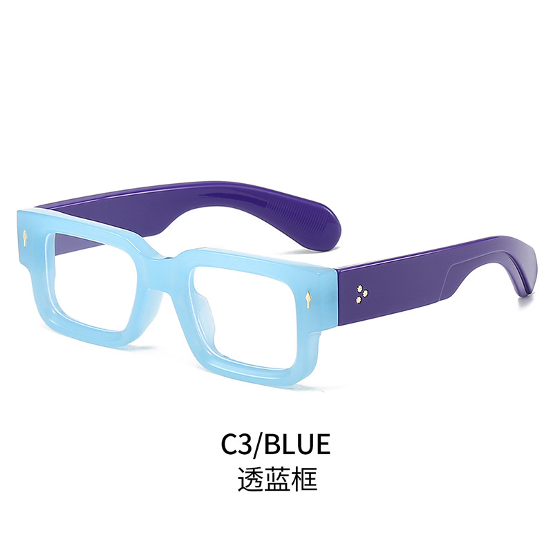 Cadre bleu transparent-flocons blancs