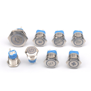 19mm <strong>Spring</strong> <strong>Return</strong> Mini Miniature <strong>Push</strong> <strong>Button</strong> LED <strong>Light</strong> Waterproof IP65 Momentary Metal Illuminated <strong>Push</strong> <strong>Button</strong> <strong>Switches</strong> - Product Image 4