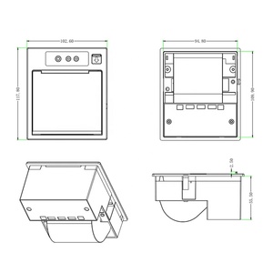 Eingebetteter Kiosk-Beleg drucker RS232 Bill POS-Belege Thermo drucker mit Auto Cutter Barcode Serial Port Drucker - Product Image 6