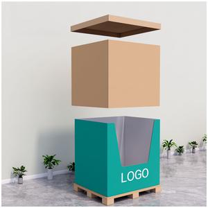 定制超市促销展示架Pdq纸板纸展示盒堆叠流行展示架玩具毯