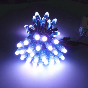 Filo bianco 18awg Pixel 5V nodi rotondi con trecce impermeabili WS2811 Smart RGB Led stringa indirizzabile digitale Full Color IP68 - Product Image 1