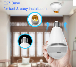 Cámara de seguridad inalámbrica con wifi, Bombilla panorámica de 360 grados con alarma de detección de movimiento, 2MP, 3MP, venta al por mayor de fábrica - Product Image 4