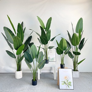 20 pezzi Bonsai a buon mercato albero di plastica 120cm Banana artificiale pianta in vaso