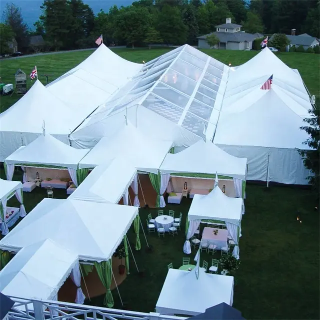 خيمة كبيرة من الألومنيوم مقاس 40×60 متر تخطيط لحفلات الزفاف مناسبة للمناسبات الراقية