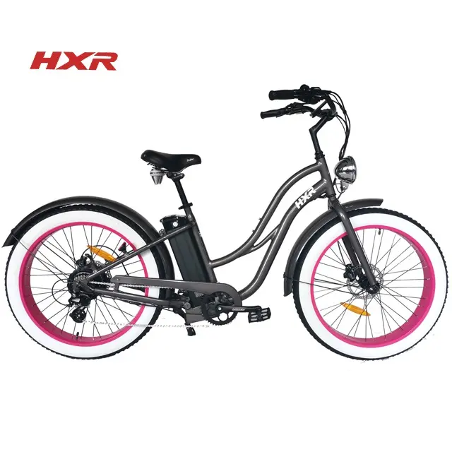 Vélo électrique 26 pouces 48V 20Ah Step Thru 500W cruiser Fat Tire