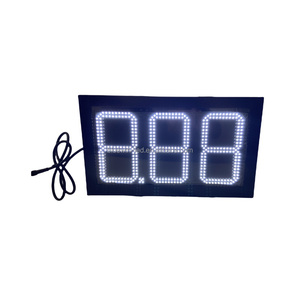 แผงวงจรดิจิทัล LED 7ส่วนตัวเลข3หลัก8นิ้ว12นิ้วป้ายแสดงสำหรับสถานีบริการน้ำมัน