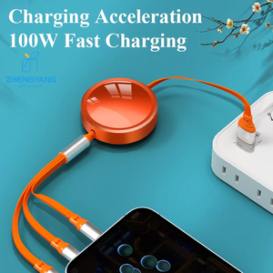 カスタムロゴプロモーションギフト3in1携帯電話電源ケーブルUSBデータケーブルタイプC電話急速充電USBタイプCデータケーブル - Product Image 3