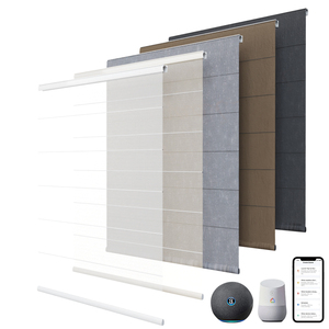 Controlador de velocidad incorporado para ventanas de bloqueo de luz eléctrica personalizadas de persianas romanas inteligentes Los colores se pueden personalizar - Product Image 2