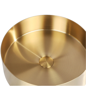 现代圆形浴室容器水槽不锈钢盆，带弹出式排水器 - Product Image 2