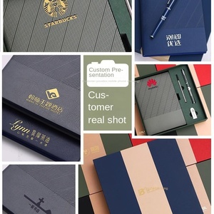 logo <strong>Printed</strong> <strong>Notebook</strong> Business Meeting Notepad Work Diary Pen Drive - Product Image 4