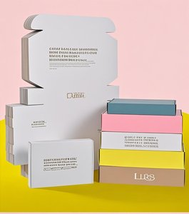 Takı ve kozmetik için 9x6x3 inç oluklu posta gönderim kutusu küçük nakliye kutusu - Product Image 2