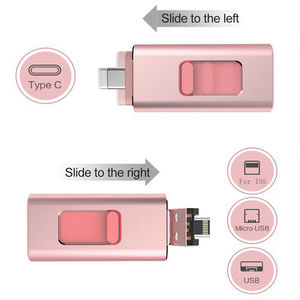 高速 4 合 1 OTG USB 闪存驱动器 2.0 3.0 For Android 手机 Micro USB Type C Iphone 闪电 32GB 64GB 128GB - Product Image 5