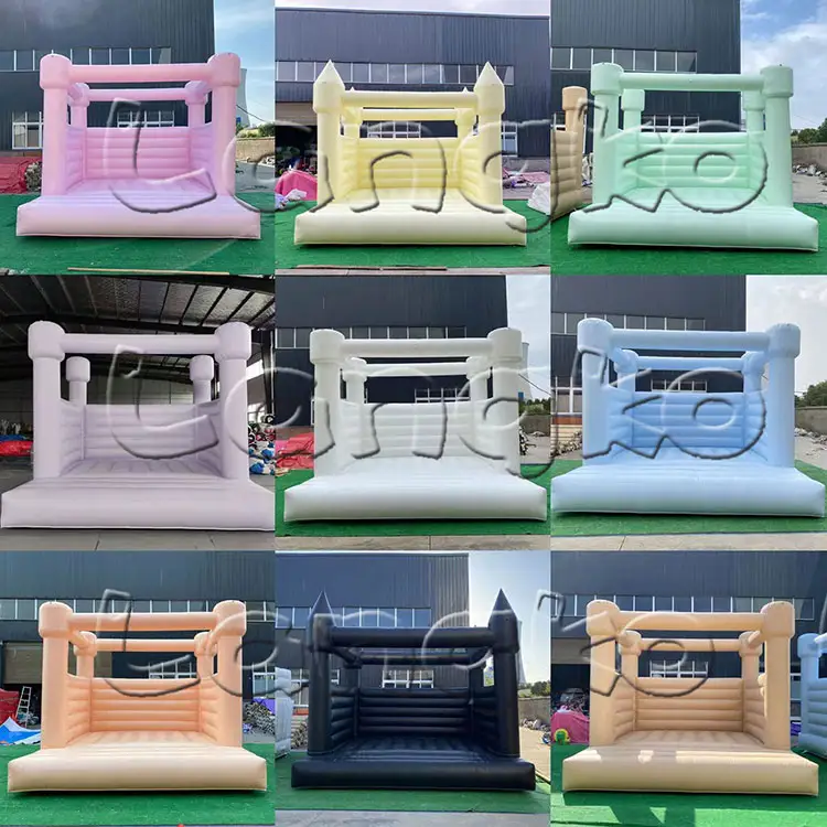 Pastel comercial colorido niños adultos castillo hinchable aire saltando Casa de rebote inflable para la venta