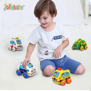 JOLLYBABY Custom Polyester Unisex CN;GUA Washable Baby Educational Sensory <strong>Toy</strong> Soft Fabric Pull Back Stuffed Car Window Box - Product Image 1