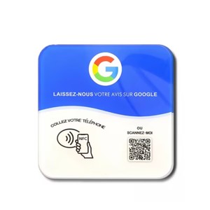 13,56 MHz NFC Google Review Benutzer definierte QR-Code-Anzeige Acryl platte mit RFID-Kommunikation schnitts telle Social Media Window Label - Product Image 3