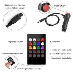 ไฟแถบ LED ในรถ5V USB ไฟสร้างบรรยากาศภายในรถที่มีเสียงฟังก์ชั่นการใช้งานในสต็อก - Product Image 3