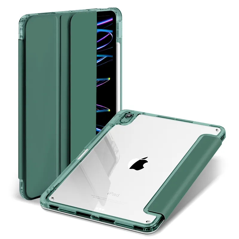 2023 baru disesuaikan Smart Wake Up TPU akrilik untuk iPad 10 air 4 5 10.9 casing Tablet bening untuk iPad Pro 2/3/4 11 inci