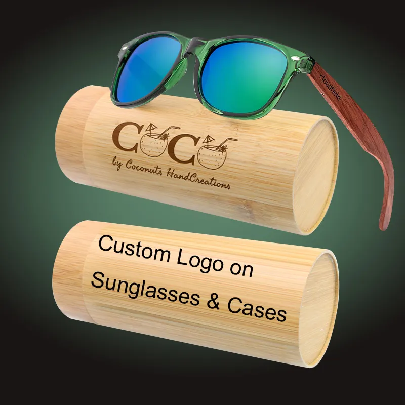 Gafas de sol polarizadas para hombre y mujer, gafas de sol de madera de bambú con marco de plástico para PC, 2023, unisex, logotipo personalizable, gafas de diseñador, lentes polarizadas UV400 2024