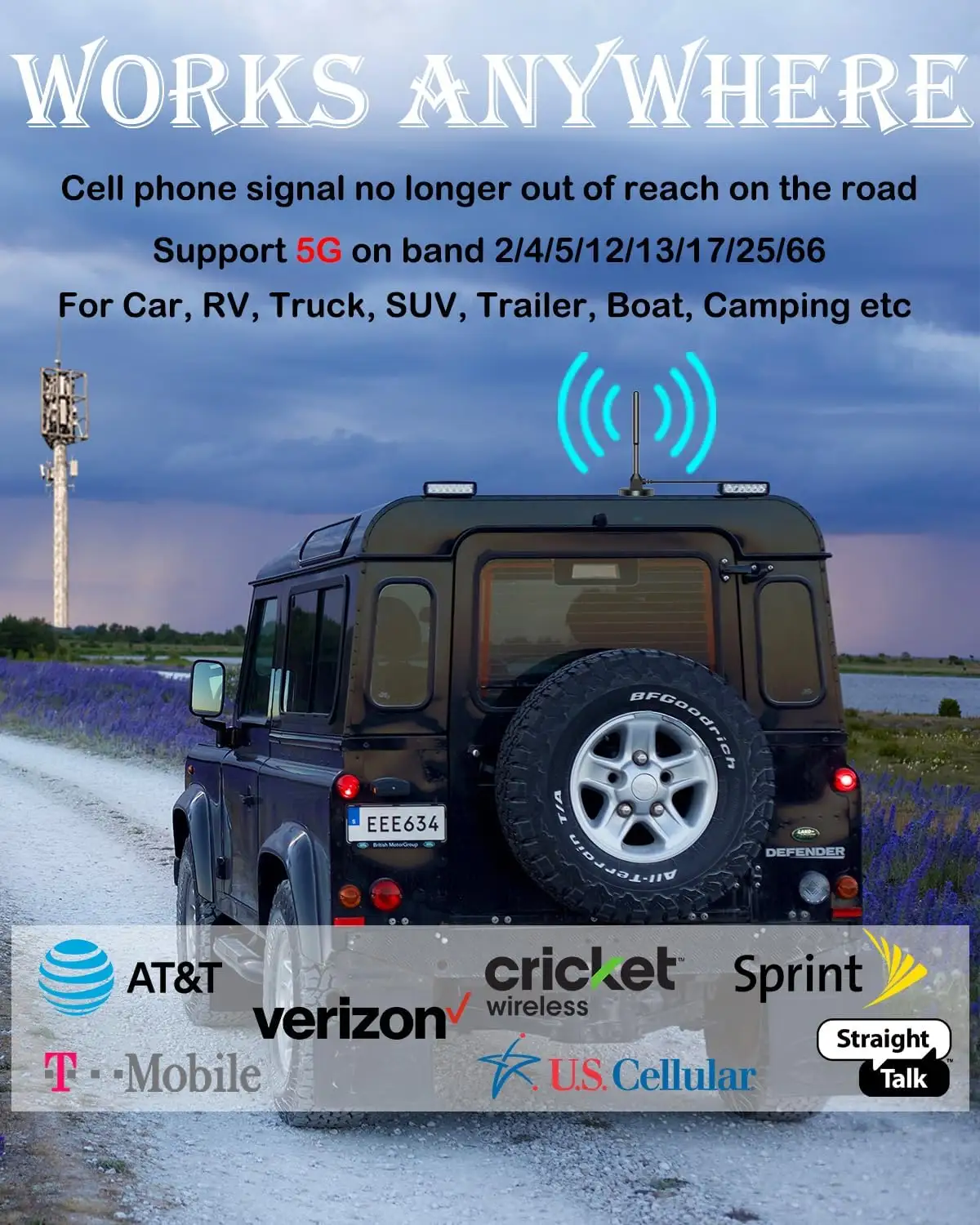 Band 2/4/5/12/13/17/25/66 Ondersteunen Alle U.S.Carriers At&t-Mobile Verizon Mobiele Telefoon Booster Versterker Voor Rv Auto Voertuig