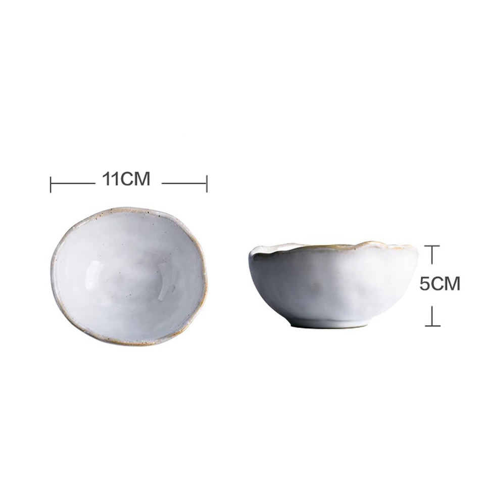 New Design White And Gold Rim Dubai Style Ceramic Dinnerware Set Irregular Porcelain Plate Bowl Mug Dinner Set For Hotel 3