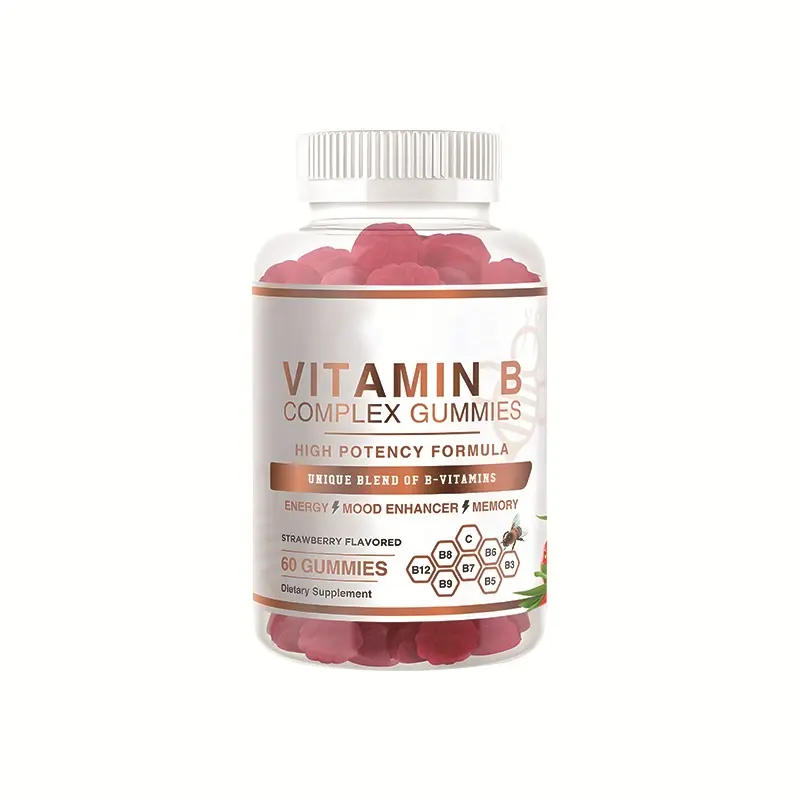 OEM Private Label Vitamin B Complex Gummies Unique Blend Energy Mood Memory Enhancement Vitamin B Gummies