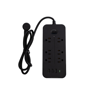 สายไฟ6เต้าเสียบพร้อมพอร์ต3USB และช่องต่อสายเคเบิลชนิด C แบบแถวสวิตช์และซ็อกเก็ตอุปกรณ์ไฟฟ้า - Product Image 1