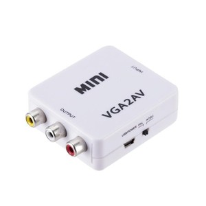 1080P Mini AV to <strong>VGA</strong> to AV RCA Converter with 3.5mm Audio AV2VGA VGA2AV CVBS Adapter for PC to HD TV Convert NTSC PAL SXGA - Product Image 5