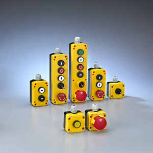 Xdl75 công nghiệp push button chuyển hộp với e-stop, <span class=keywords><strong>Crane</strong></span> hoist Nâng Nền tảng điều khiển mặt dây chuyền trạm 2 đến 8 cách - Product Image 3