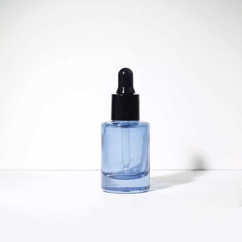 Anillo Brillante Azul Transparente y Negro + Cabezal de Goma Negro