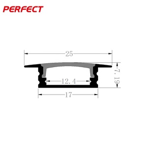 6063-T5 Silver โคมไฟ LED อลูมิเนียมสำหรับแถบ LED 12 มม.LED โปรไฟล์อลูมิเนียมช่องสำหรับ LED Strip - Product Image 3