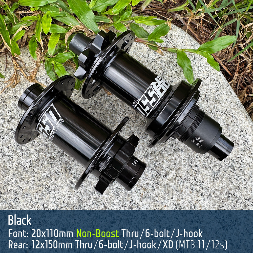 Noir F20x110 Non Boost+R12x150/XD-32 Trous-6-Boulons-J-Bend
